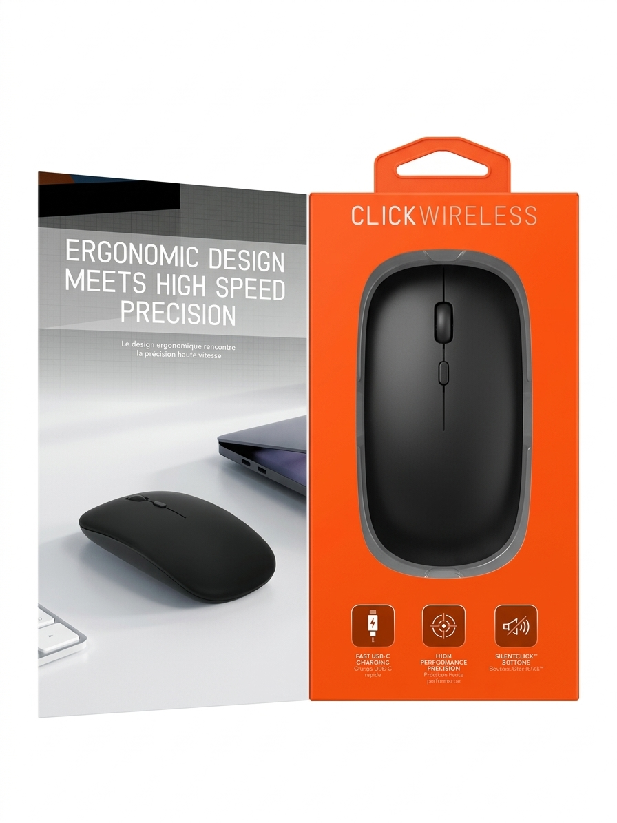 🖱️ Mouse Inalámbrico Helix ClickWireless Dual: ¡Olvídate de las Pilas y el Ruido!