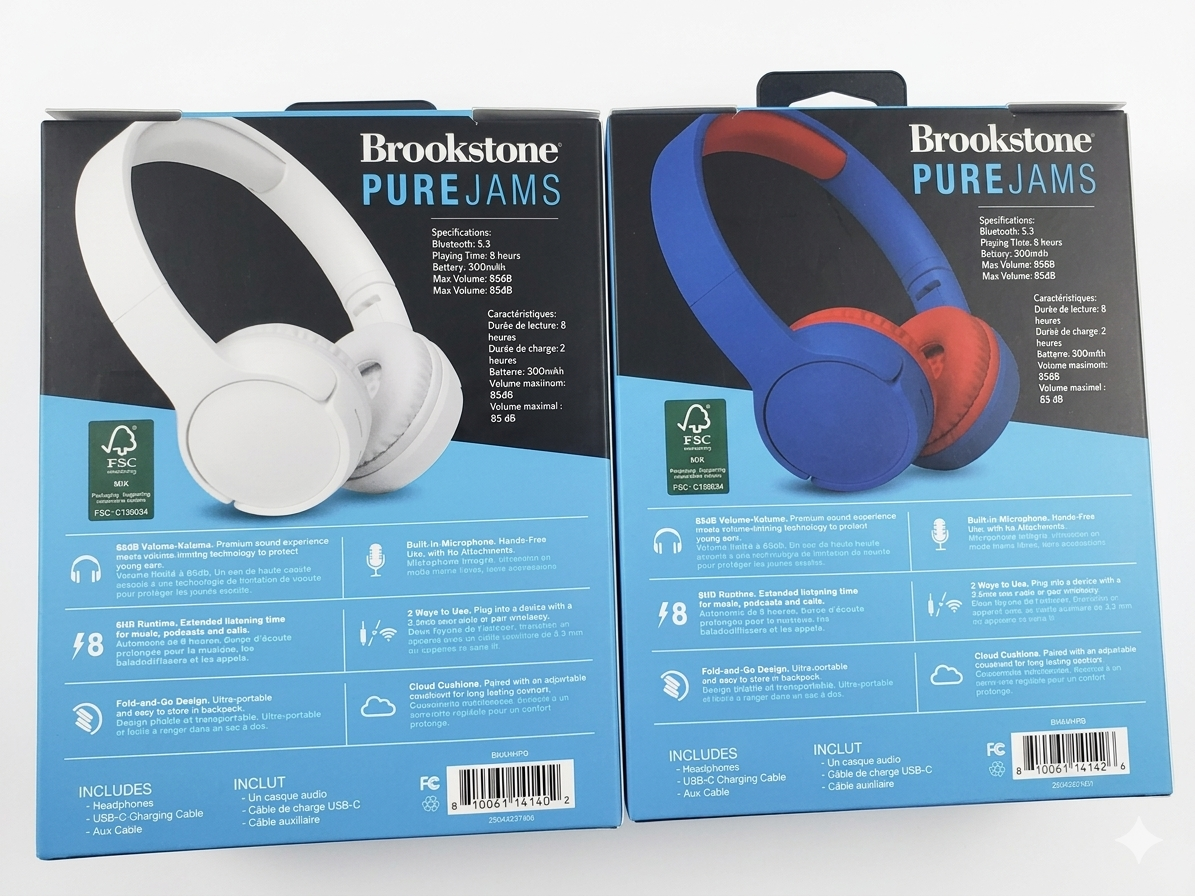 🎧 ¡Diversión Segura para sus Oídos! Brookstone Pure Jams – Edición Kids